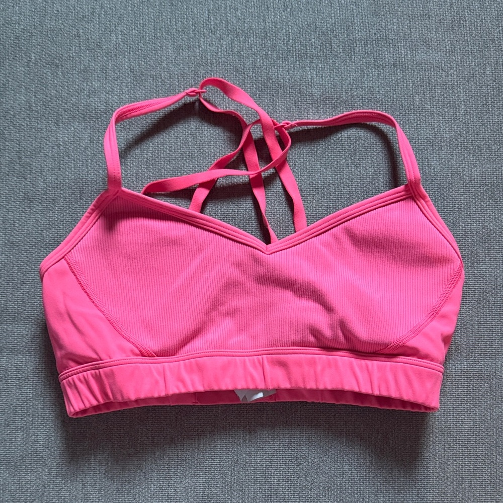 Women's Pink Strappy sports bra